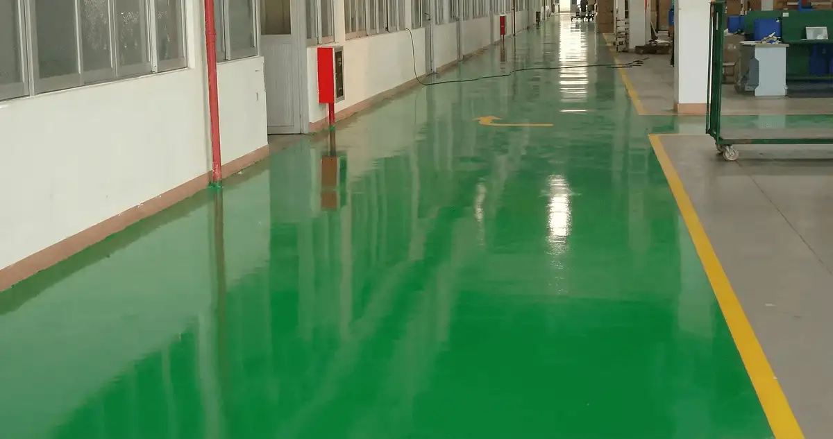 A factory floor professionally covered and marked with epoxy flooring in Honolulu, HI